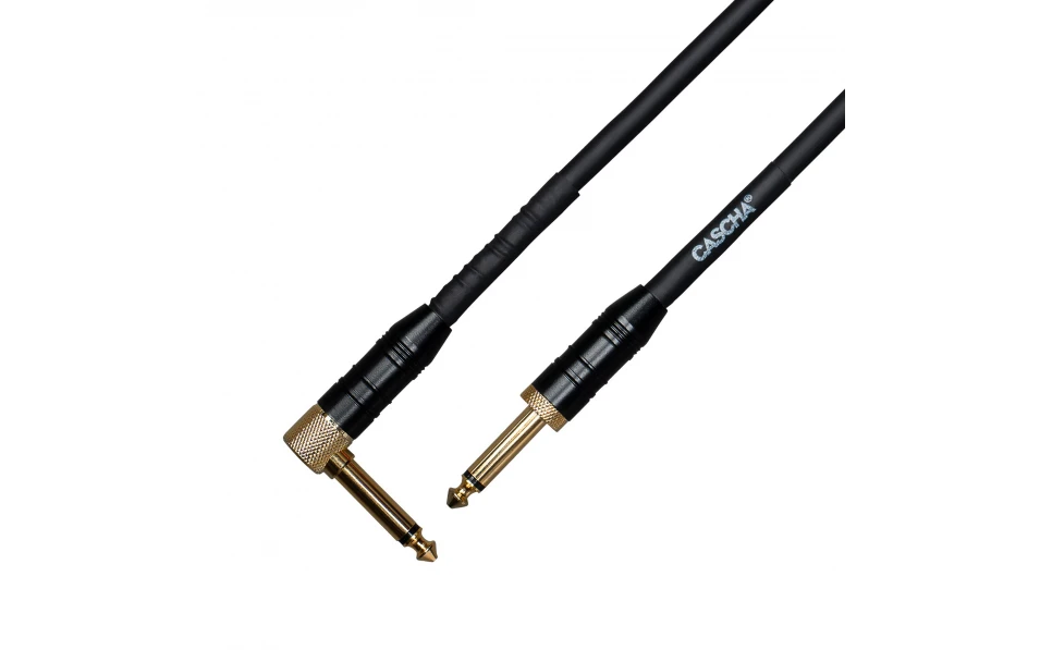 Кабел Cascha Professional Line CCP-G1ABK3, Черен, 6.3mm/6.3mm, Г-образен, 3m