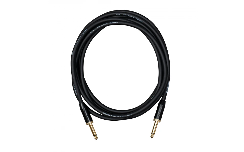 Кабел Cascha Professional Line CCP-G1SBK6, Черен, 6.3mm/6.3mm, 6m