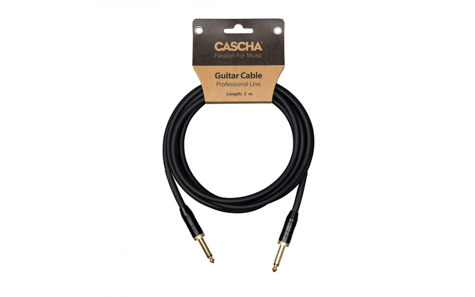 Кабел Cascha Professional Line CCP-G1SBK3, Черен, 6.3mm/6.3mm, 3m