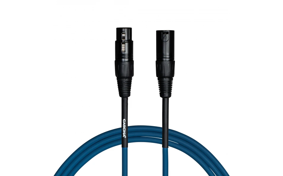 Кабел Cascha Standard Line CCS-M1BL2, Син, XLR-F / XLR-M, 2m