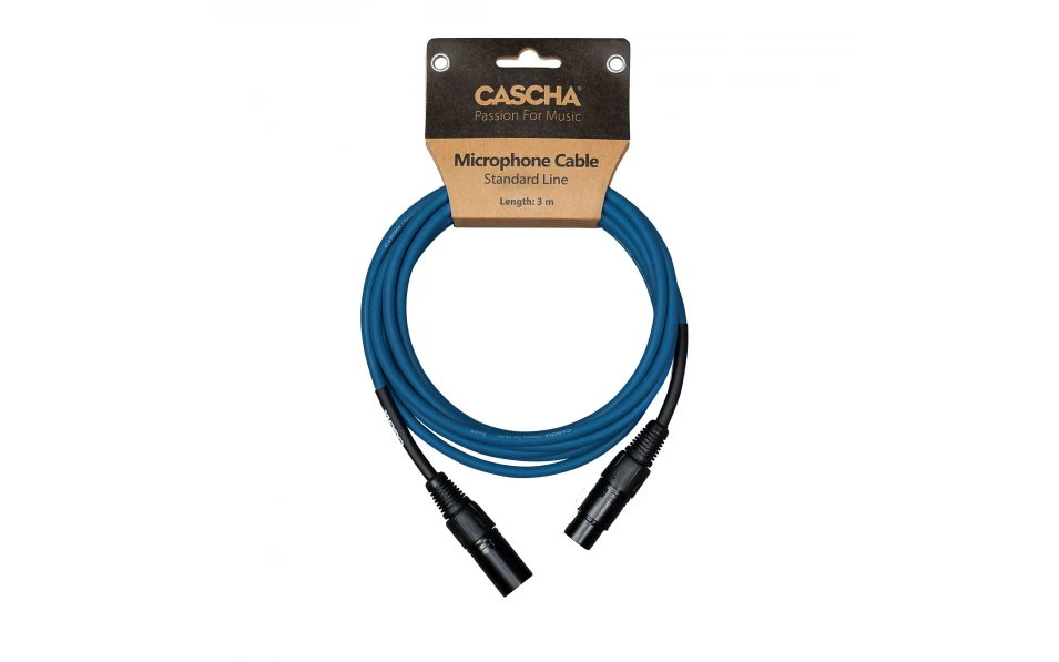 Кабел Cascha Standard Line CCS-M1BL2, Син, XLR-F / XLR-M, 2m