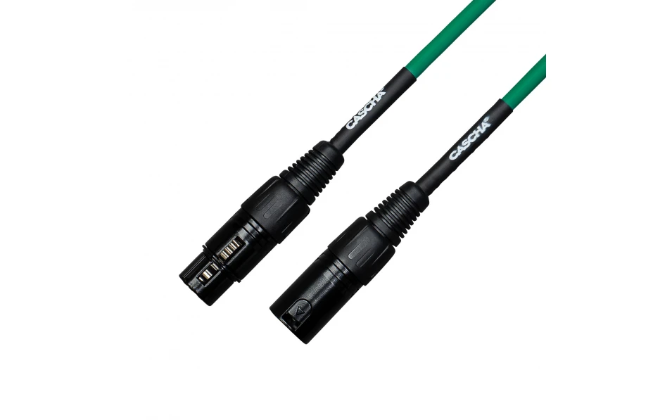 Кабел Cascha Standard Line CCS-M1GR2, Зелен, XLR-F / XLR-M, 2m