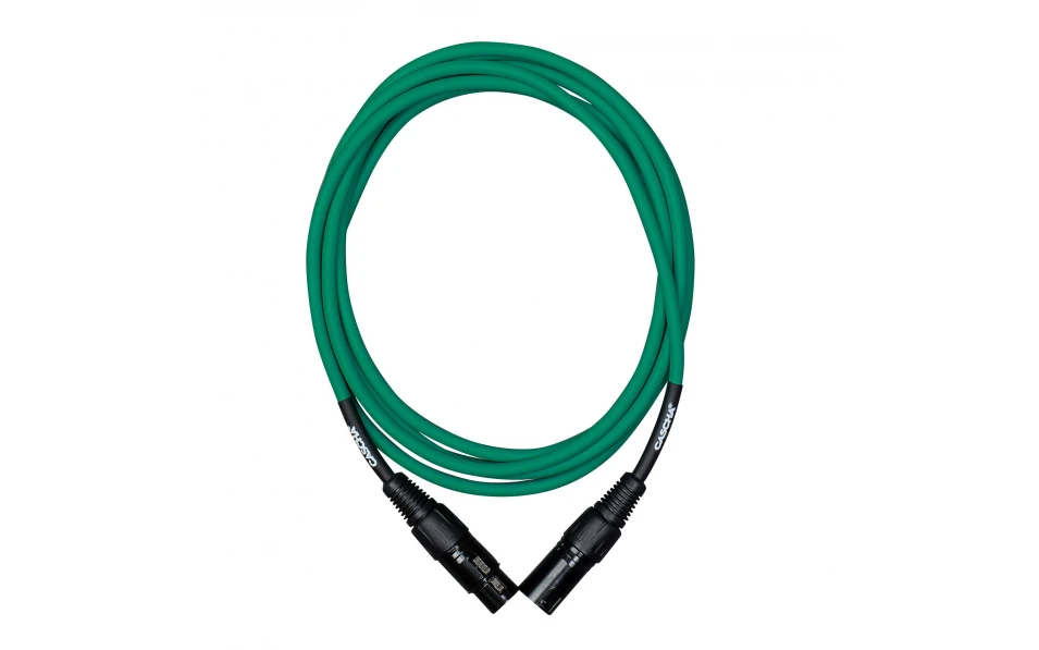 Кабел Cascha Standard Line CCS-M1GR2, Зелен, XLR-F / XLR-M, 2m