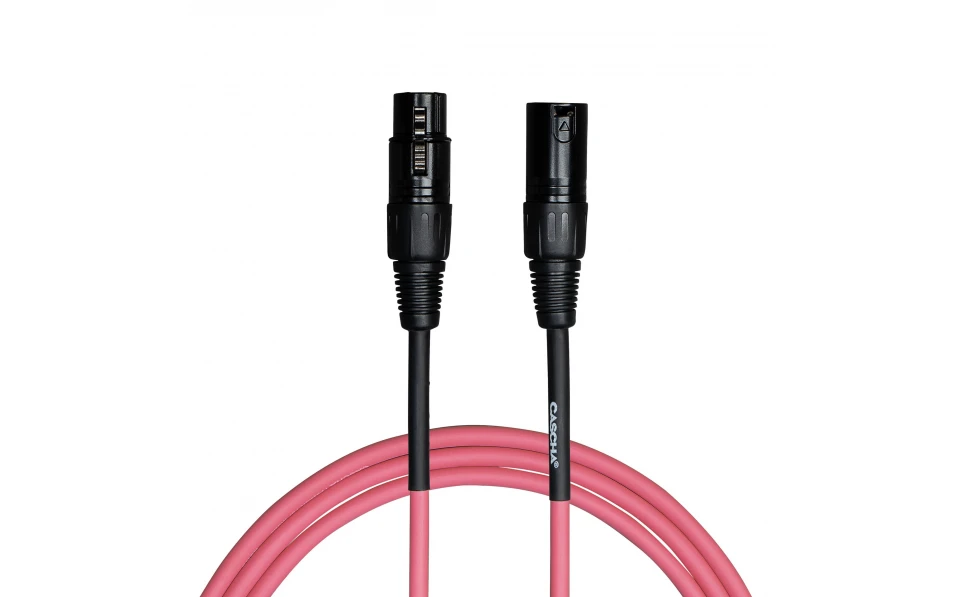 Кабел Cascha Standard Line CCS-M1PK2, Розов, XLR-F / XLR-M, 2m