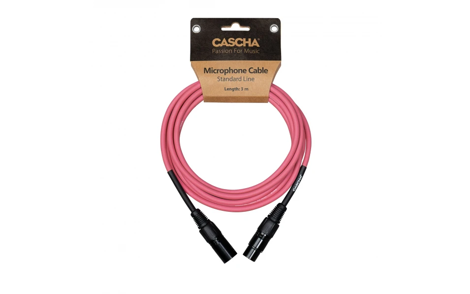 Кабел Cascha Standard Line CCS-M1PK2, Розов, XLR-F / XLR-M, 2m