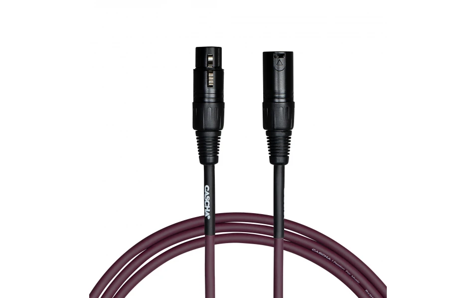 Кабел Cascha Standard Line CCS-M1PU2, Лилав, XLR-F / XLR-M, 2m
