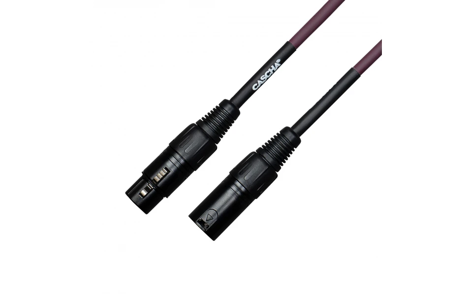 Кабел Cascha Standard Line CCS-M1PU2, Лилав, XLR-F / XLR-M, 2m