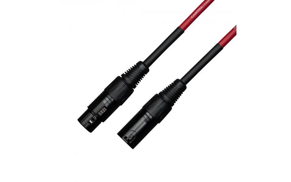 Кабел Cascha Standard Line CCS-M1RD2, Червен, XLR-F / XLR-M, 2m