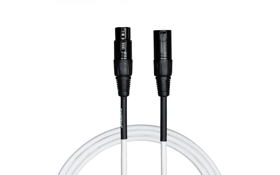 Кабел Cascha Standard Line CCS-M1WH2, Бял, XLR-F / XLR-M, 2m