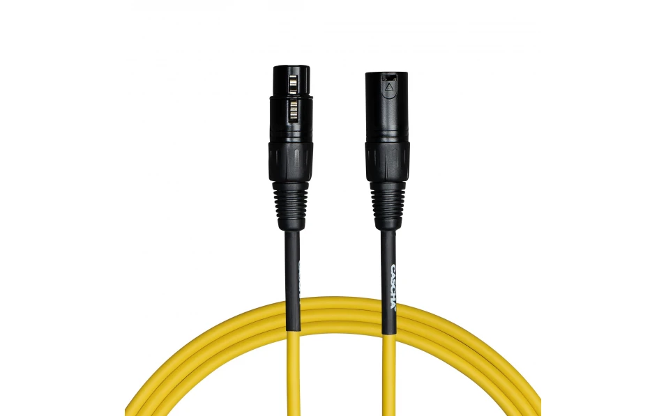 Кабел Cascha Standard Line CCS-M1YL2, Жълт, XLR-F / XLR-M, 2m