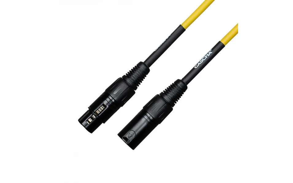 Кабел Cascha Standard Line CCS-M1YL2, Жълт, XLR-F / XLR-M, 2m