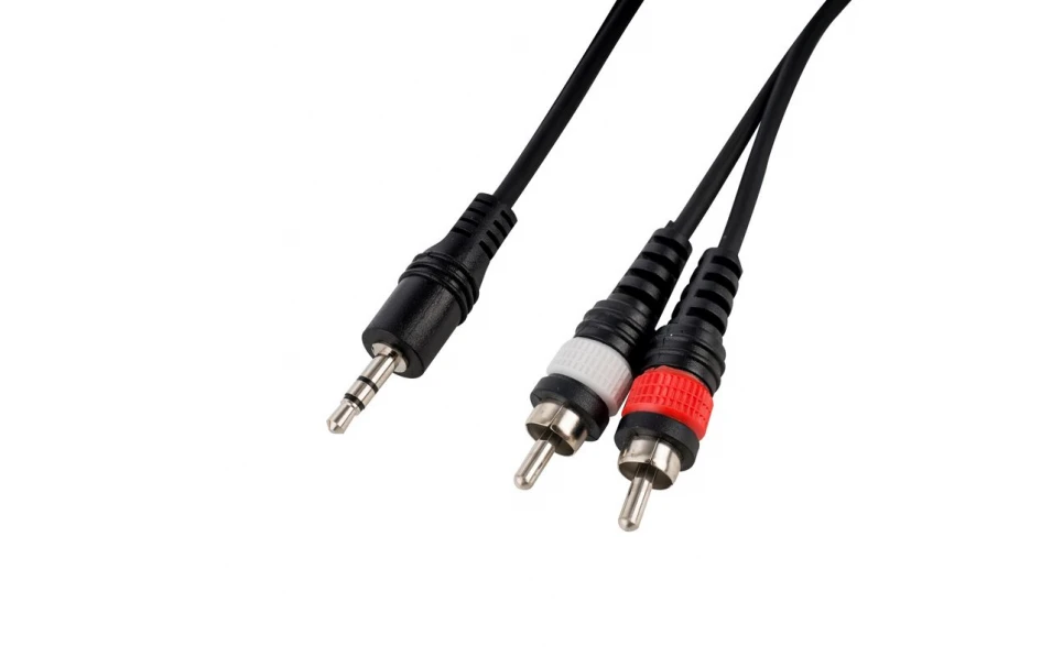 Аудио кабел Cascha HH 2098, 2xRCA/3.5mm,3m