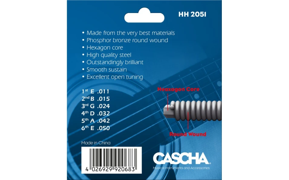Струни за акустична китара Cascha HH 2051, 11-50