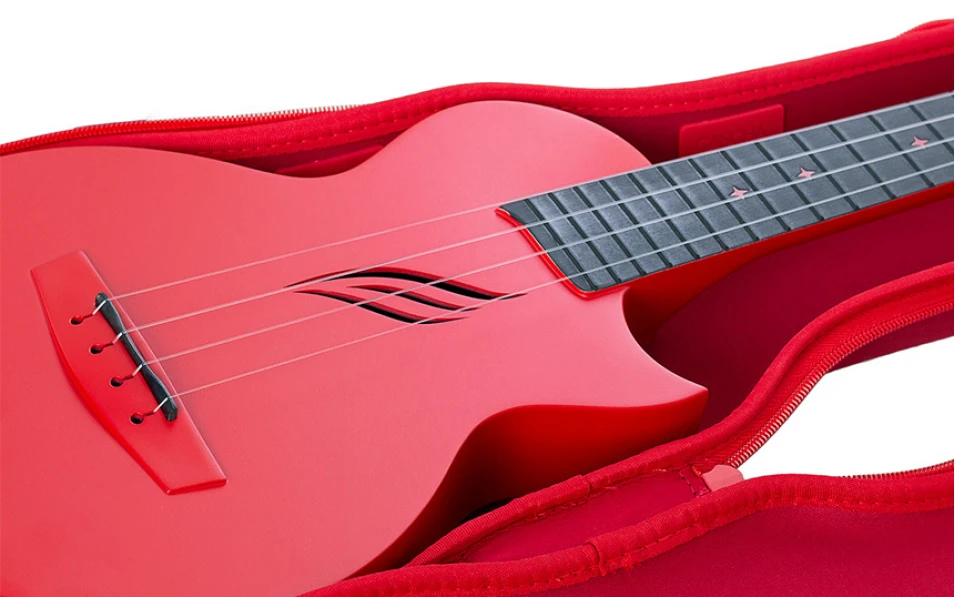 Концертно укулеле Cascha HH 2080, Карбон, Червено