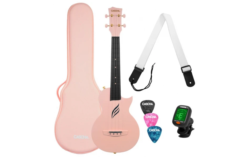Концертно укулеле Cascha HH 2088, Карбон, Розово
