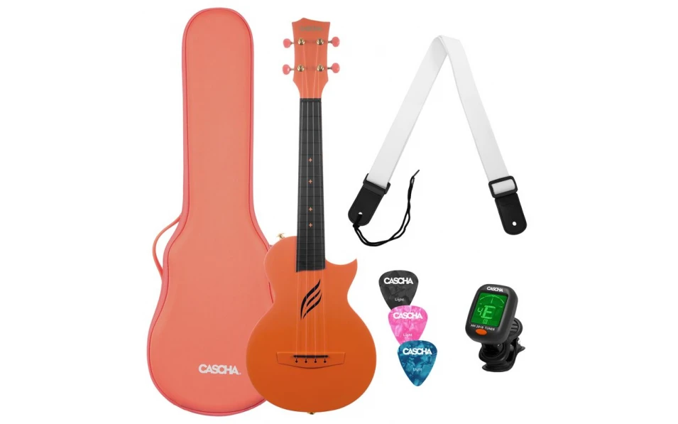 Концертно укулеле Cascha HH 2289, Карбон, Оранжево