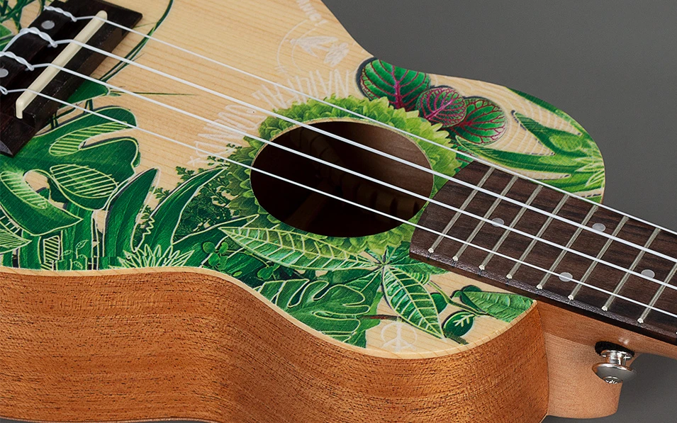 Сопрано укулеле Cascha HH 2602, Art Series, Leafy