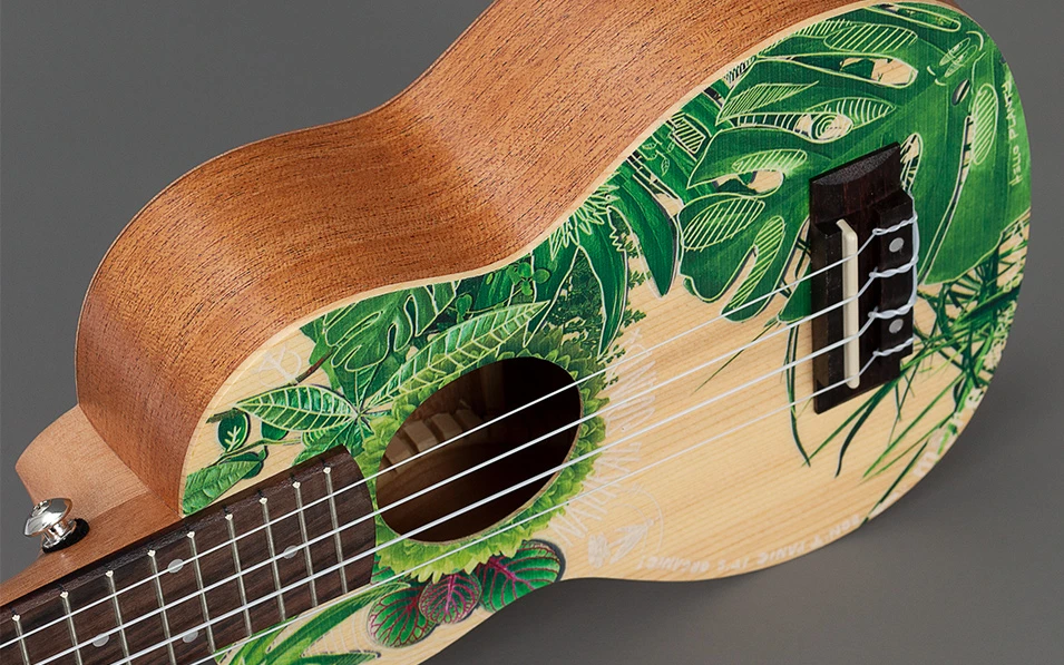 Сопрано укулеле Cascha HH 2602, Art Series, Leafy