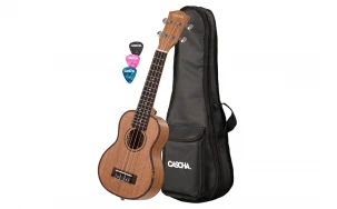 Сопрано укулеле Cascha HH 2026L, Premium Mahogany, За лява ръка