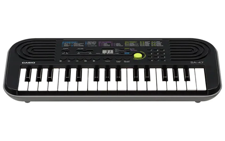 Детски синтезатор CASIO SA-47, черен/сив