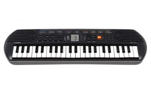 Детски синтезатор CASIO SA-77, черен/сив