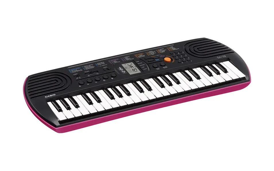 Детски синтезатор CASIO SA-78, черен/розов