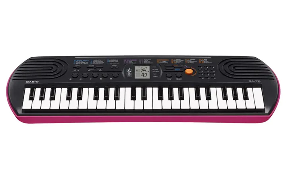 Детски синтезатор CASIO SA-78, черен/розов