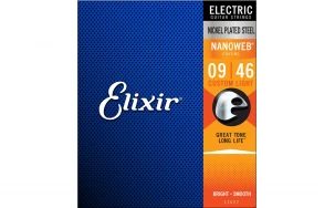 Elixir 12027 NANOWEB Custom Light, Струни за електрическа китара 09-46
