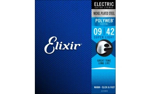 Elixir 12000 POLYWEB Super Light, Струни за електрическа китара 09-42