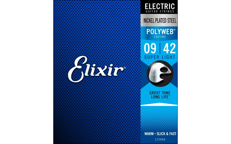 Elixir 12000 POLYWEB Super Light, Струни за електрическа китара 09-42