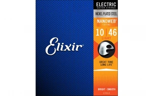 Elixir 12052 NANOWEB Light, Струни за електрическа китара 10-46