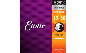 Elixir 11102 NANOWEB Medium, Струни за акустична китара 13-56