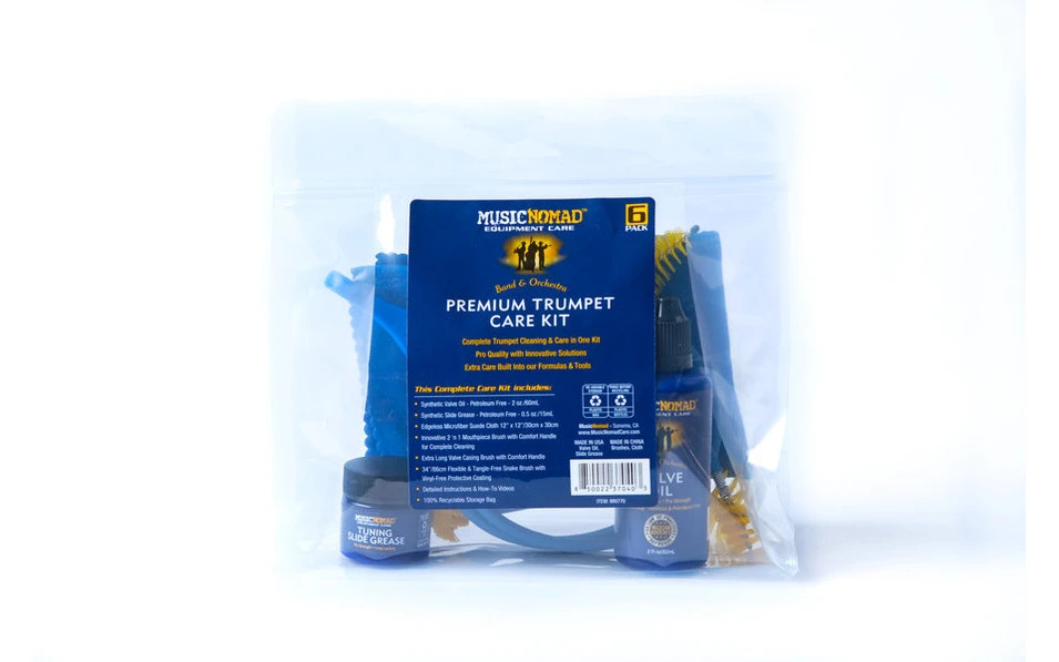 Music Nomad Premium Trumpet Cleaning & Care Kit 6 pc.
