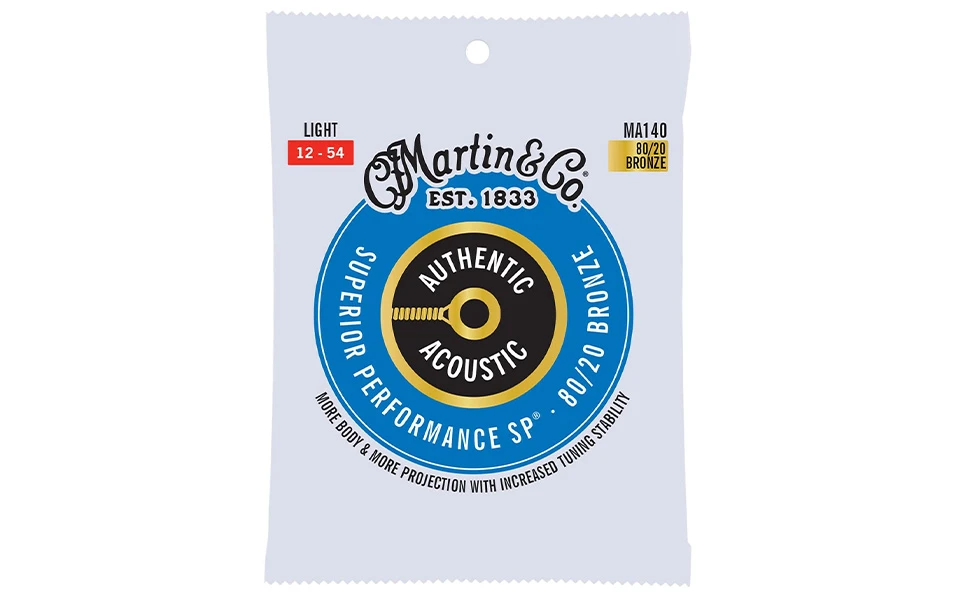 Martin MA140 Authentic, Струни за акустична китара 12-54