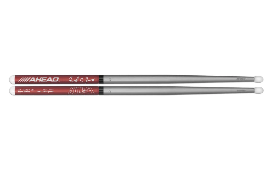 AHEAD Signature Series Drumsticks - Frank Zummo (LTS w/SAT) 16.63" (65 grams)) .595" Diameter, .035" Wall Thickness