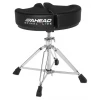 Ahead Drum Thrones - 18" Spinal G Saddle Black Cloth Top/Black Sides, 4 Leg Base, 8" to 24" Adjustment Height