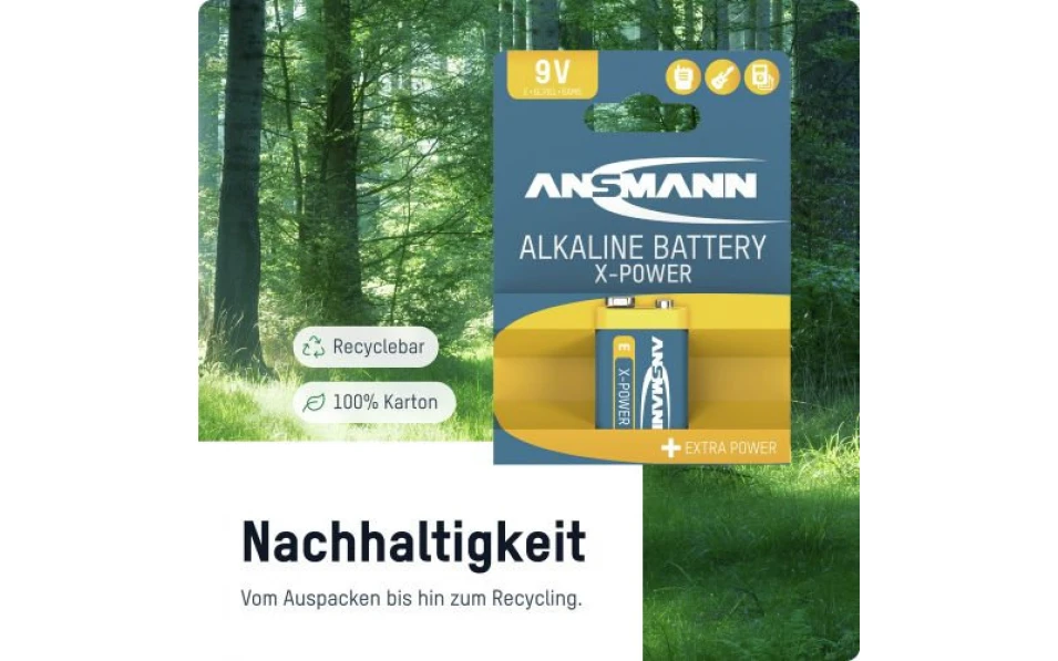 Ansmann 6LR61 X-Power, Алкална батерия 9V