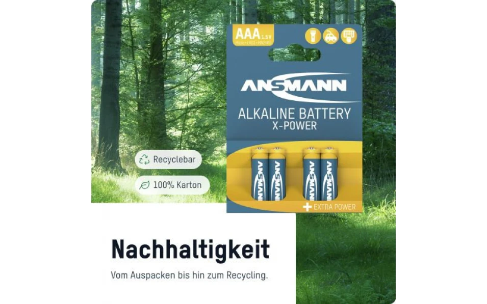 Ansmann LR03 X-Power, Алкални батерии тип AAA, 4бр.