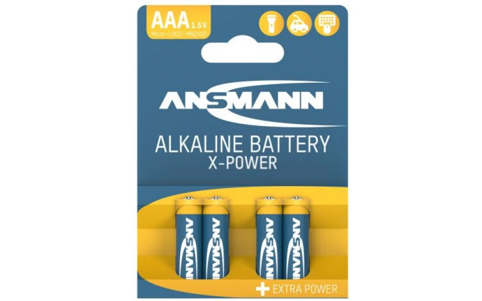 Ansmann LR03 X-Power, Алкални батерии тип AAA, 4бр.