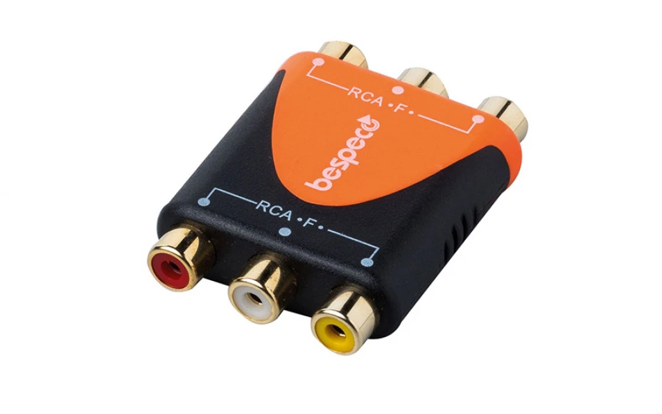 Адаптер Bespeco SLAD345, 3xRCA/3xRCA