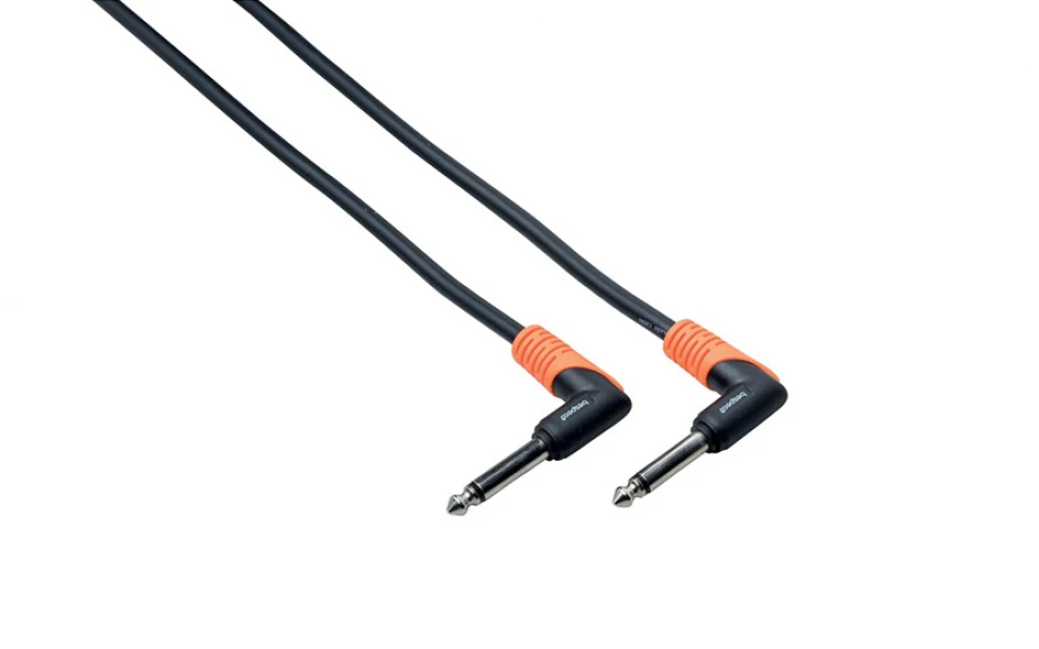 Пач кабел Bespeco SLPP015X3, 6.3mm/6.3mm, 0.15m, Г-образен, 3 броя