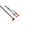 Аудио кабел Bespeco SLYMPR300, 2xRCA/3.5mm, 3m, Г-образен