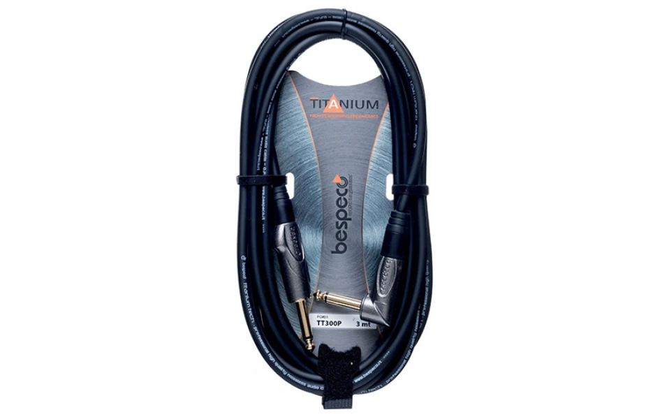Кабел Bespeco TT600P, 6.3mm/6.3mm, 6m, Г-образен