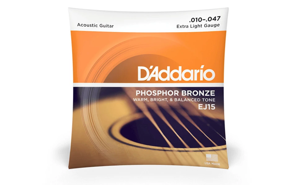 Daddario EJ15, Струни за акустична китара 10-47, Phosphor Bronze