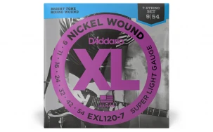 Daddario EXL120-7, Струни за 7 струнна електрическа китара, 09-54