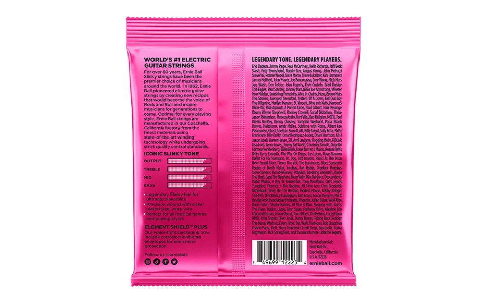 Ernie Ball 2223 Super Slinky, Струни за електрическа китара 09-42