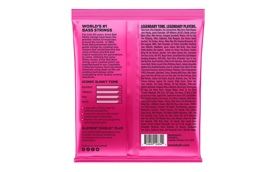 Ernie Ball 2834 Super Slinky, Струни за електрическа китара 45-100