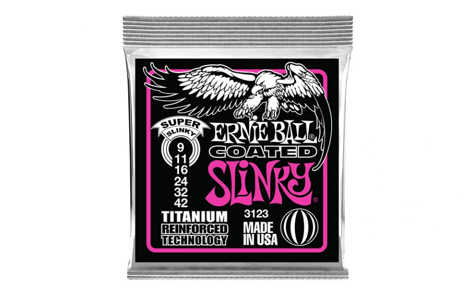 Ernie Ball 3123 Super Slinky Coated, Струни за електрическа китара 11-42