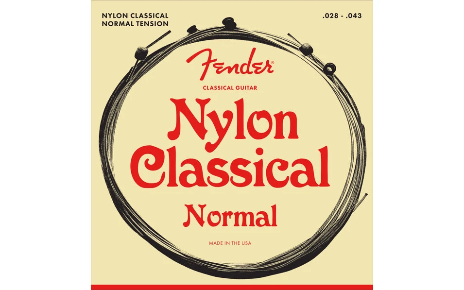 Fender Nylon Normal, Струни за класическа китара 028-043, Нормално напрежение 