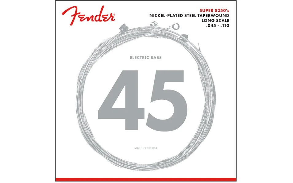 Fender 8250 Bass, Струни за бас китара, Размер 45-110